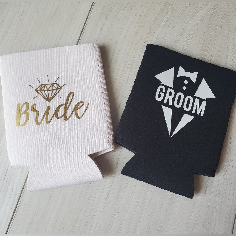 Bride and Groom koozies
